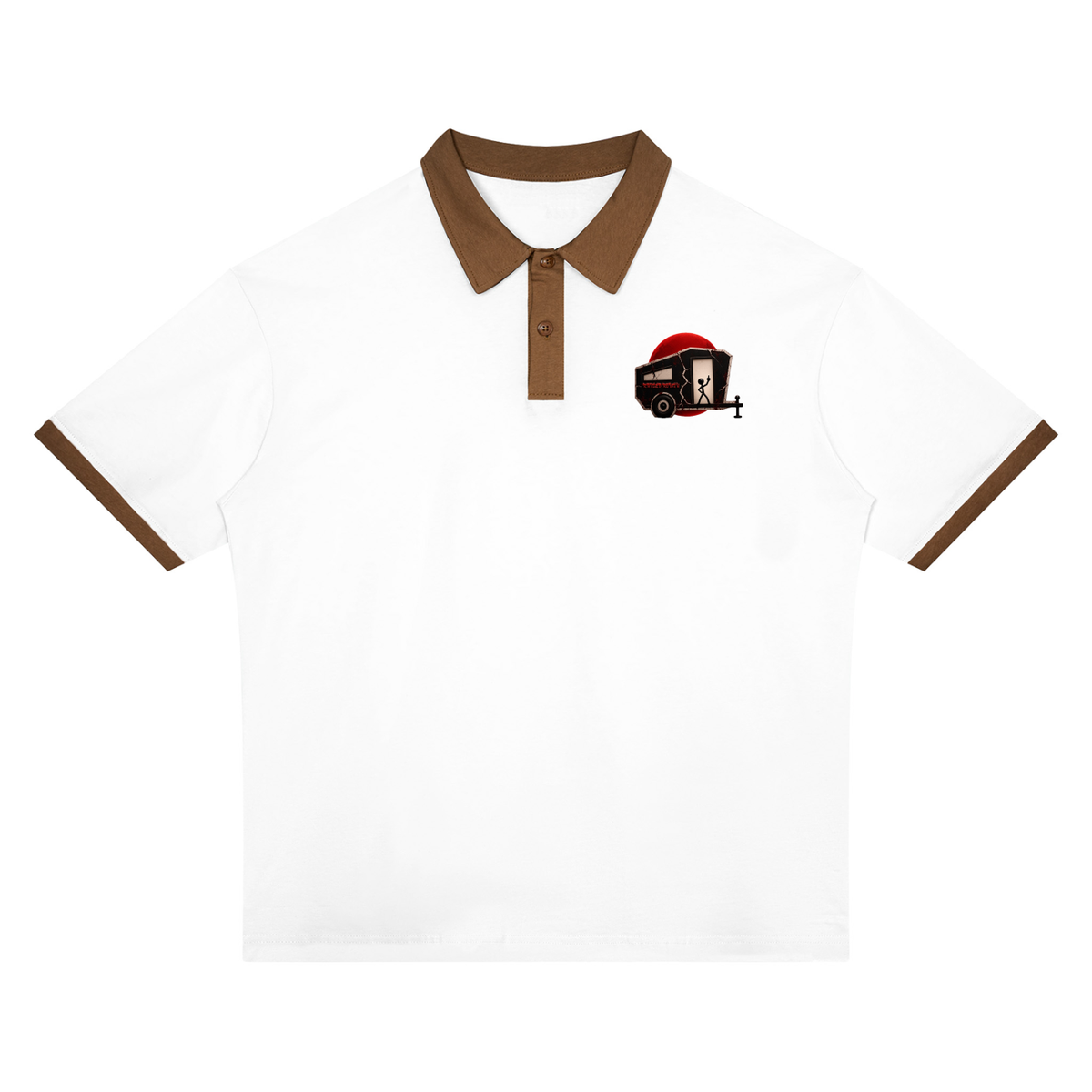 RAISED ROUGH Charlie and Snoopy Unisex Color Block Polo Shirt