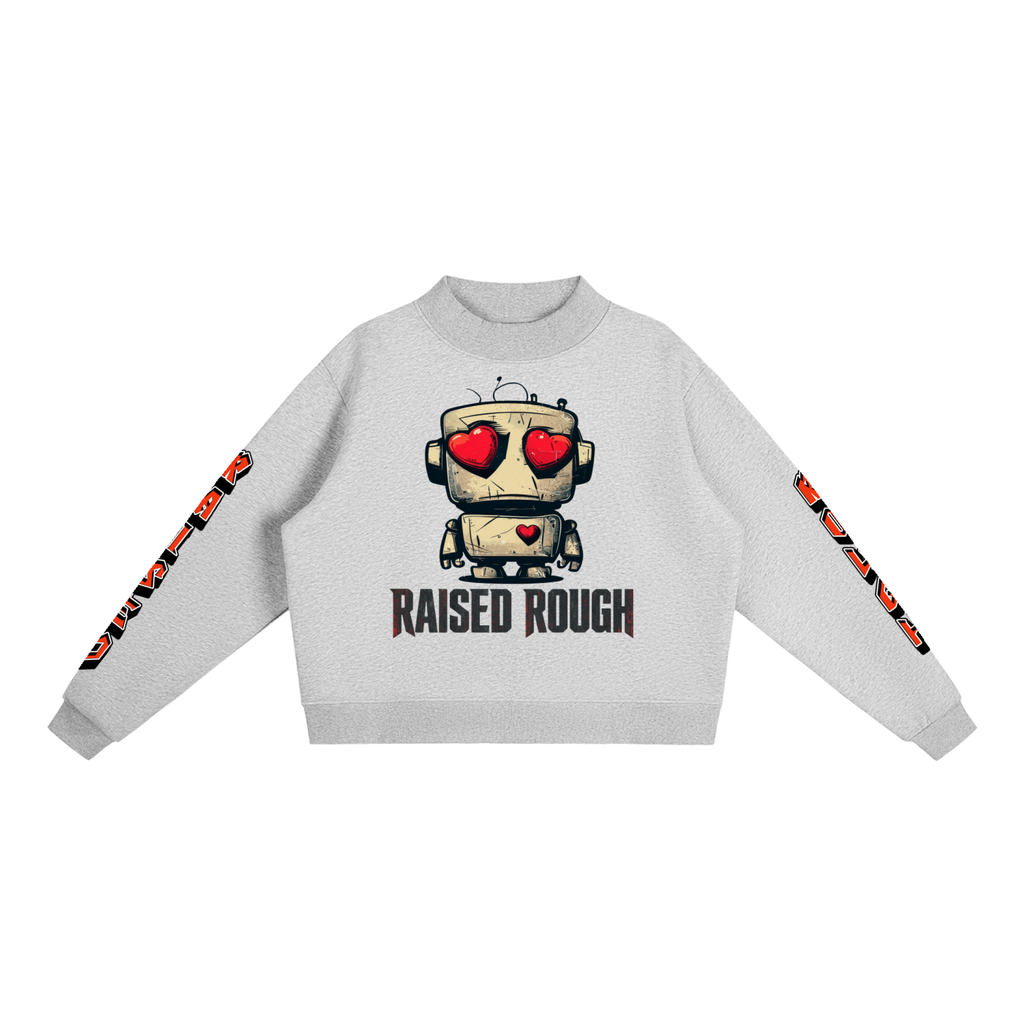 Essential Fleece Mock-Neck Crew Sweatshirt