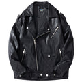 Men's Street Zipper Loose Hip Hop PU Leather Jacket