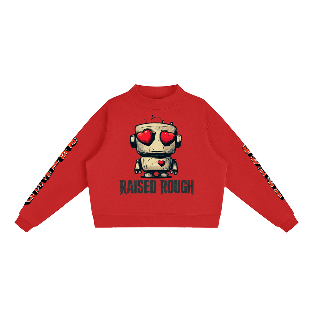 Essential Fleece Mock-Neck Crew Sweatshirt