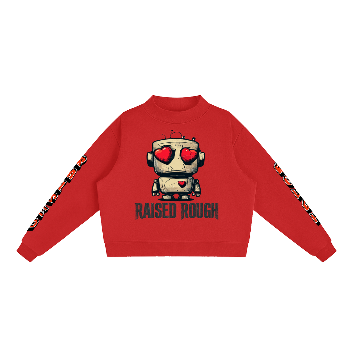 Essential Fleece Mock-Neck Crew Sweatshirt