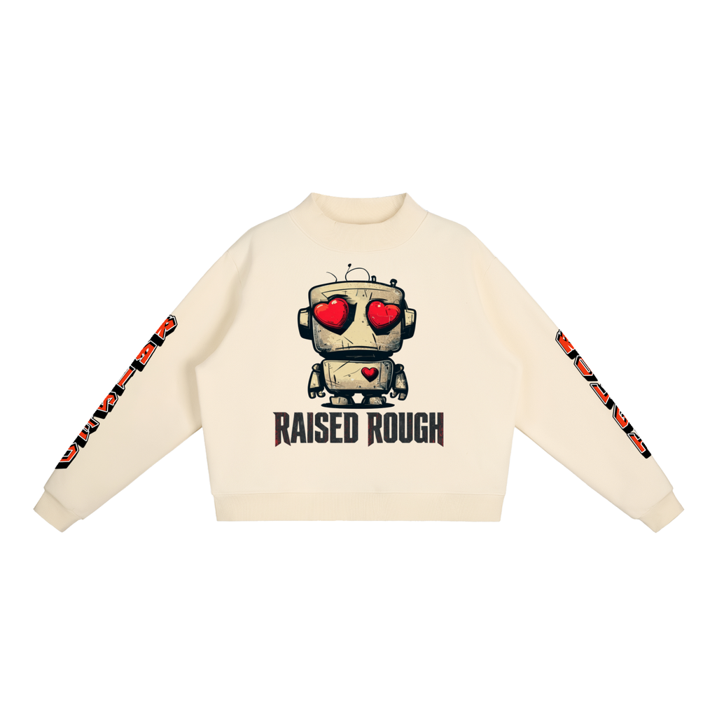 Essential Fleece Mock-Neck Crew Sweatshirt