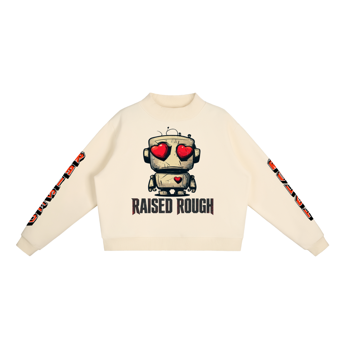 Essential Fleece Mock-Neck Crew Sweatshirt