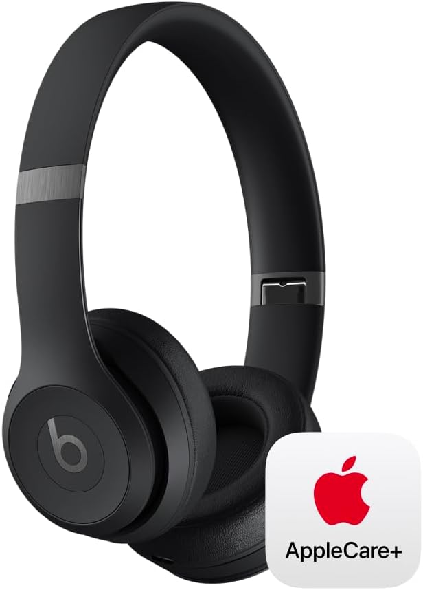 Beats Solo 4 - Wireless On-Ear Bluetooth Headphones, Up to 50-Hour Battery Life, Ultra-Lightweight Comfort, Powerful and Balanced Sound, Apple & Android Compatible - Matte Black