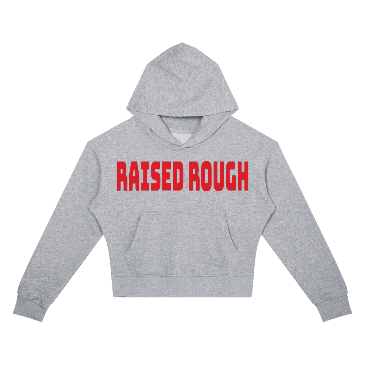 RAISED ROUGH Mouth full Women’s Crop Drop Shoulder Hoodie