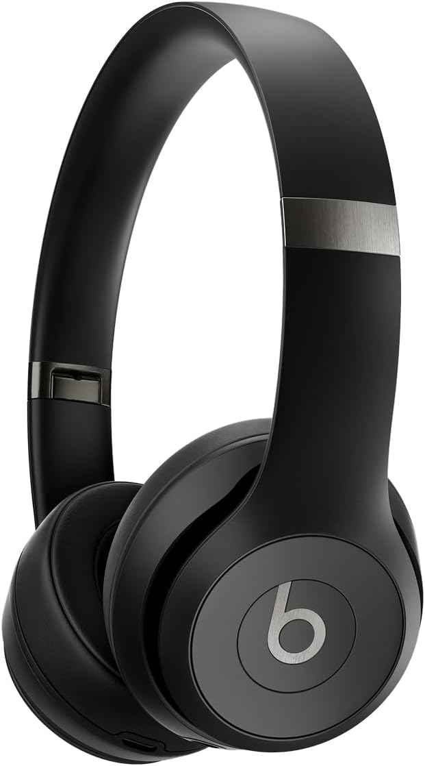 Beats Solo 4 - Wireless On-Ear Bluetooth Headphones, Up to 50-Hour Battery Life, Ultra-Lightweight Comfort, Powerful and Balanced Sound, Apple & Android Compatible - Matte Black