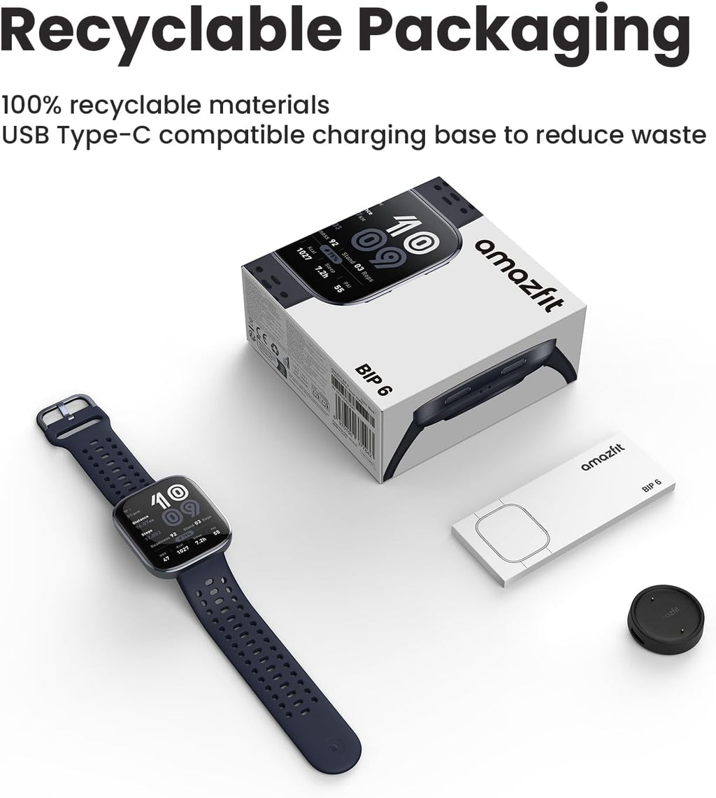 Amazfit Bip 6 Smart Watch, 1.97" AMOLED Display, GPS, iOS/Android