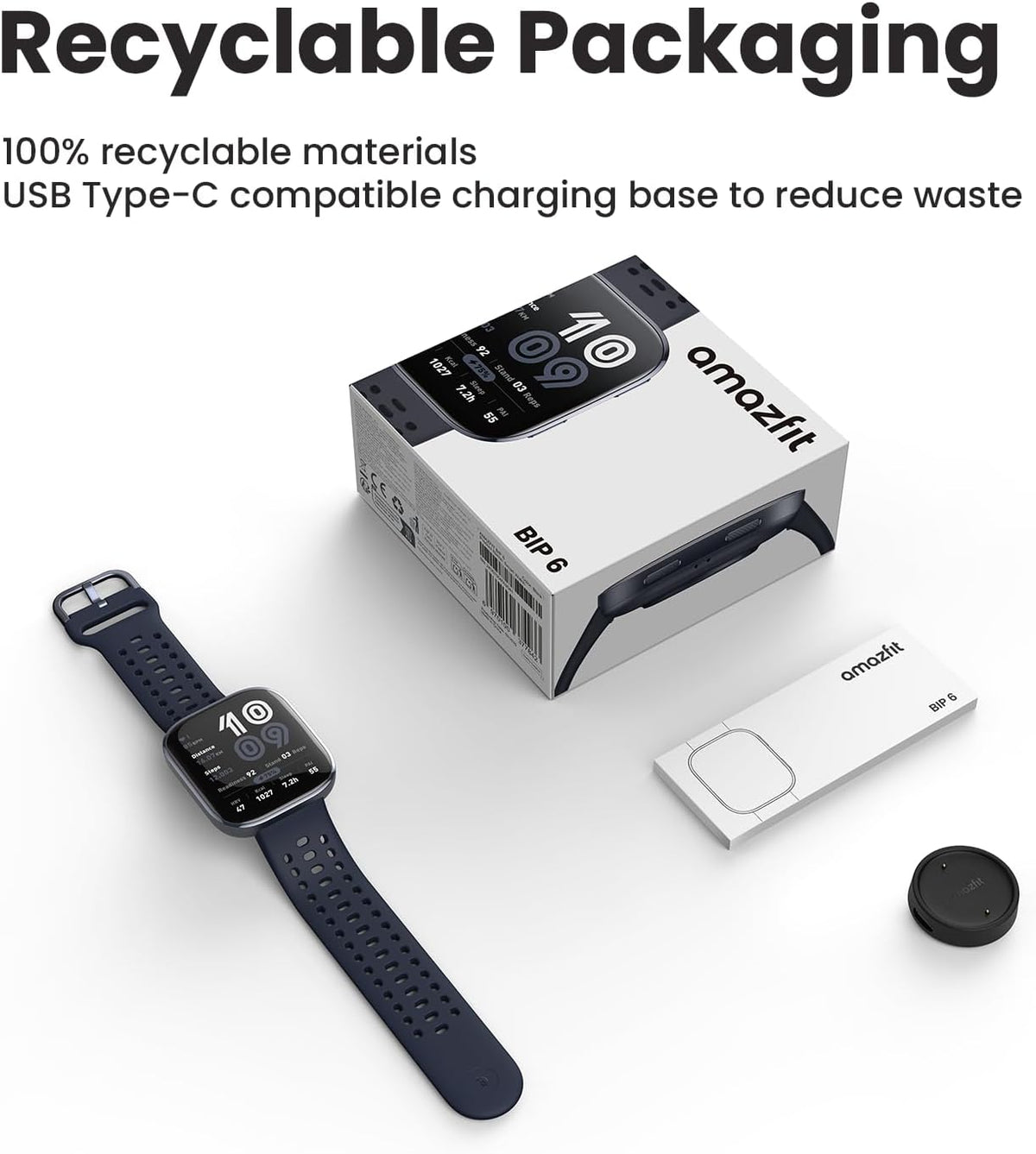 Amazfit Bip 6 Smart Watch, 1.97" AMOLED Display, GPS, iOS/Android