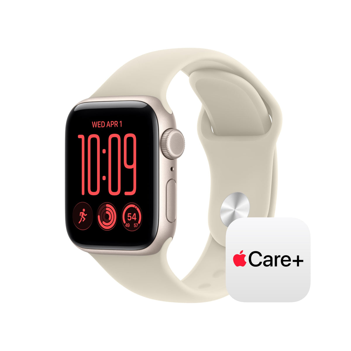 Apple Watch SE 3 [GPS 40mm] Smartwatch with Starlight Aluminum Case with Starlight Sport Band - S/M. Fitness and Sleep Trackers, Heart Rate Monitor, Always-On Display, Water Resistant