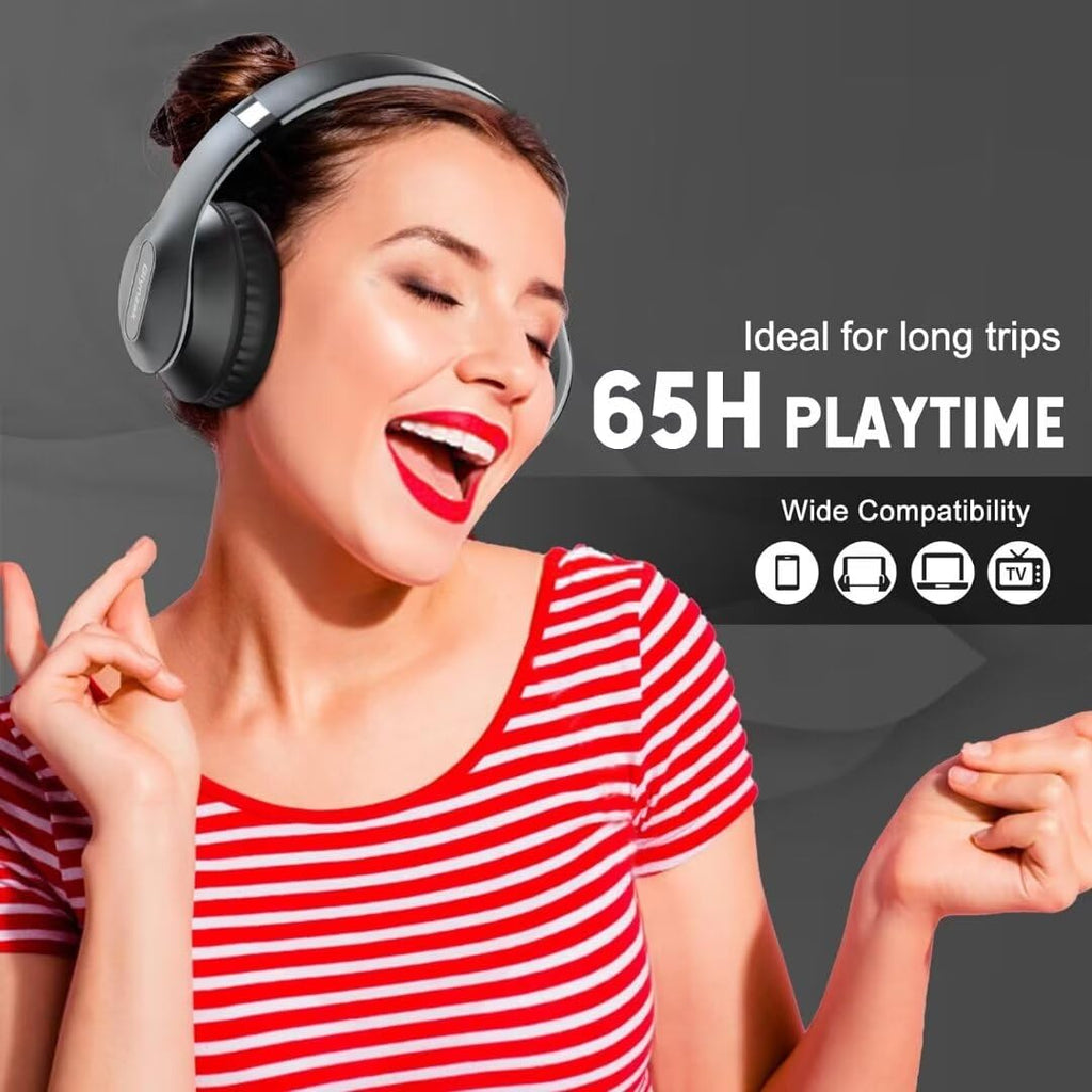 Wireless Bluetooth Headphones Over Ear V6.0 HiFi Stereo with Mic