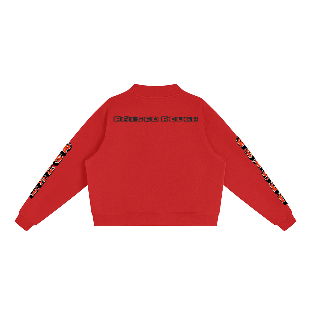 Essential Fleece Mock-Neck Crew Sweatshirt