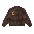 Middle Fingers Up Plaid Full-Zip Track Jacket