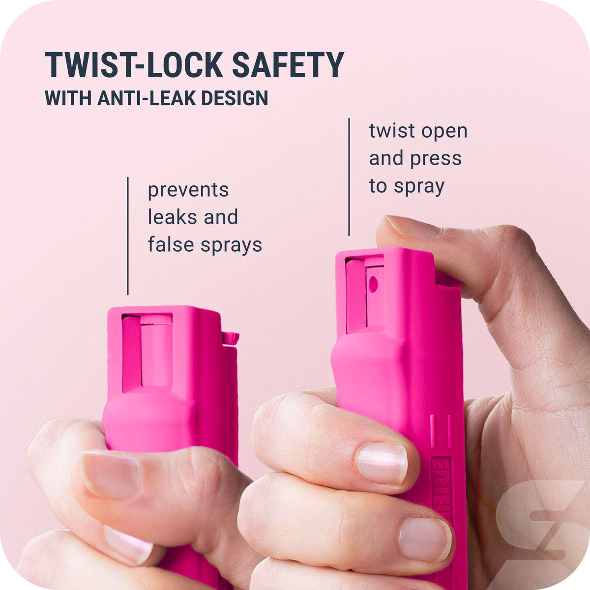 Sabre Pepper Spray with Quick Release Keychain for Self Defense – Maximum Police Strength OC Spray with UV Marking Dye, Twist Lock Safety, Finger Grip, 10‑Second Spray, 14‑ft Range, Made in USA