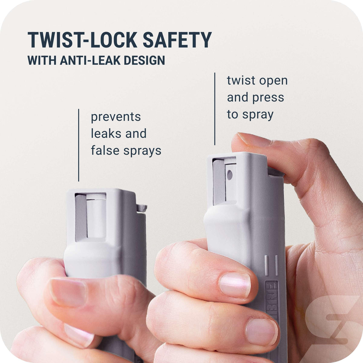 Sabre Pepper Spray with Quick Release Keychain for Self Defense – Maximum Police Strength OC Spray with UV Marking Dye, Twist Lock Safety, Finger Grip, 10‑Second Spray, 14‑ft Range, Made in USA