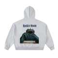 Raised Rough Cookie MonsterFleeced Full-Zip Boxy Hoodie
