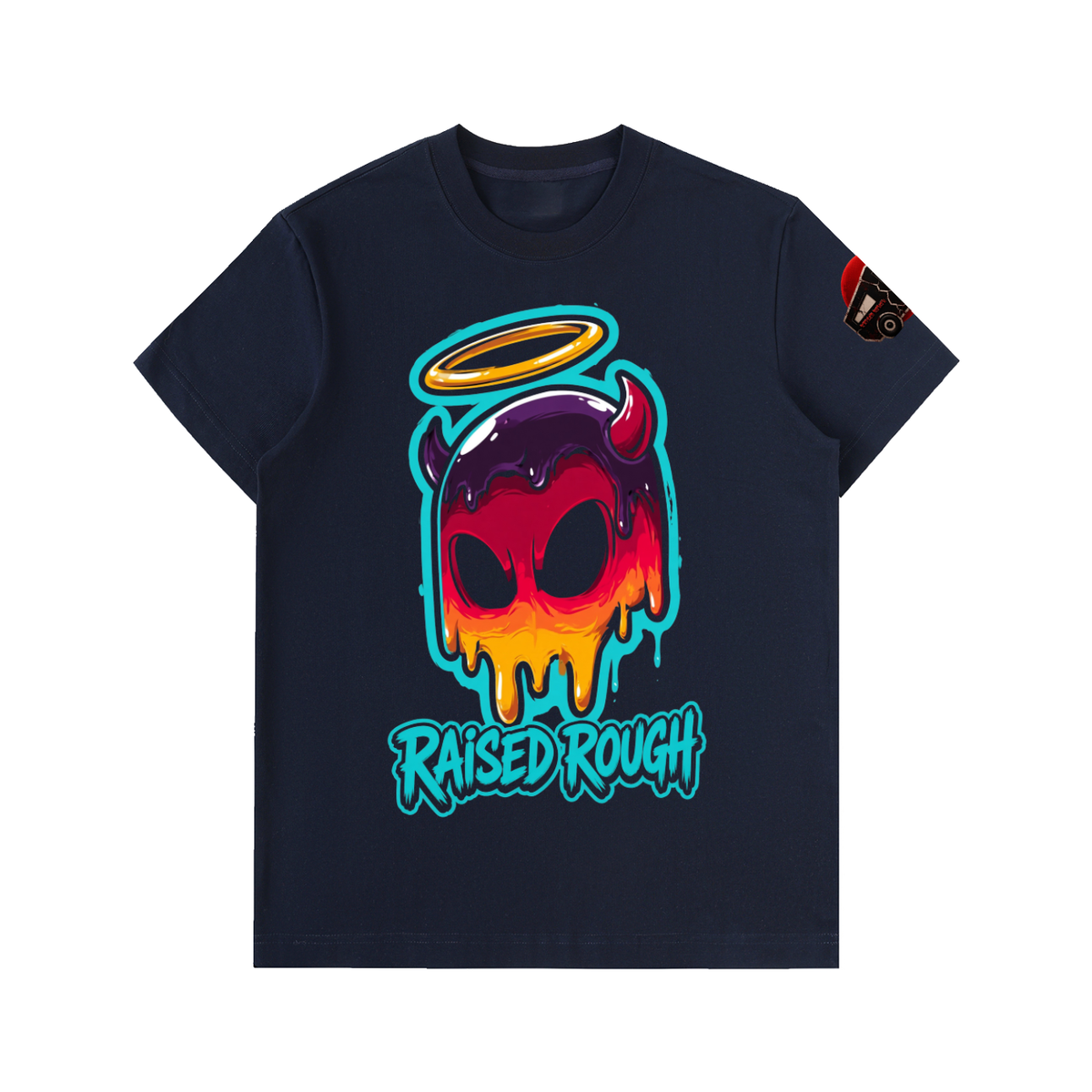 Raised Rough_Ghostly Drip Essential Heavyweight Cotton T-Shirt