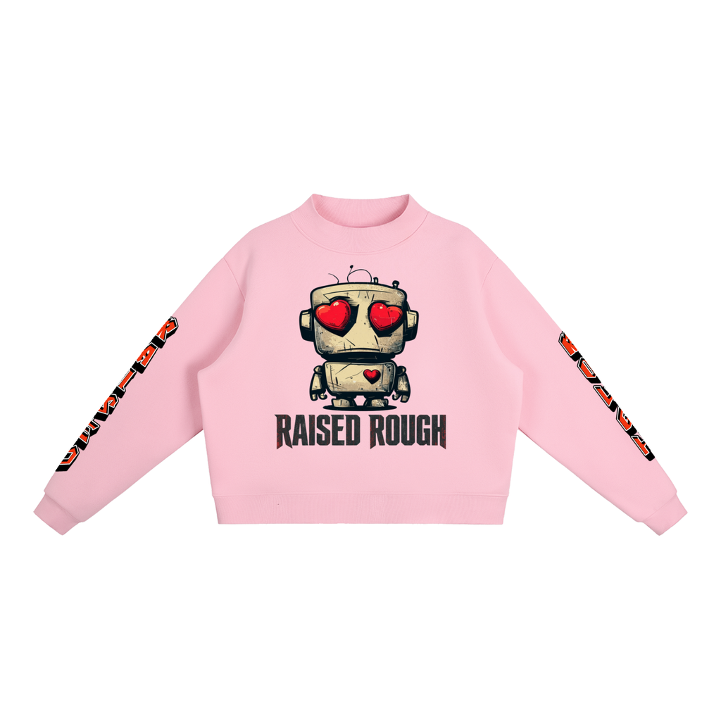 Essential Fleece Mock-Neck Crew Sweatshirt