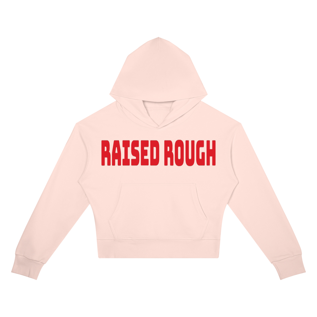 RAISED ROUGH Mouth full Women’s Crop Drop Shoulder Hoodie