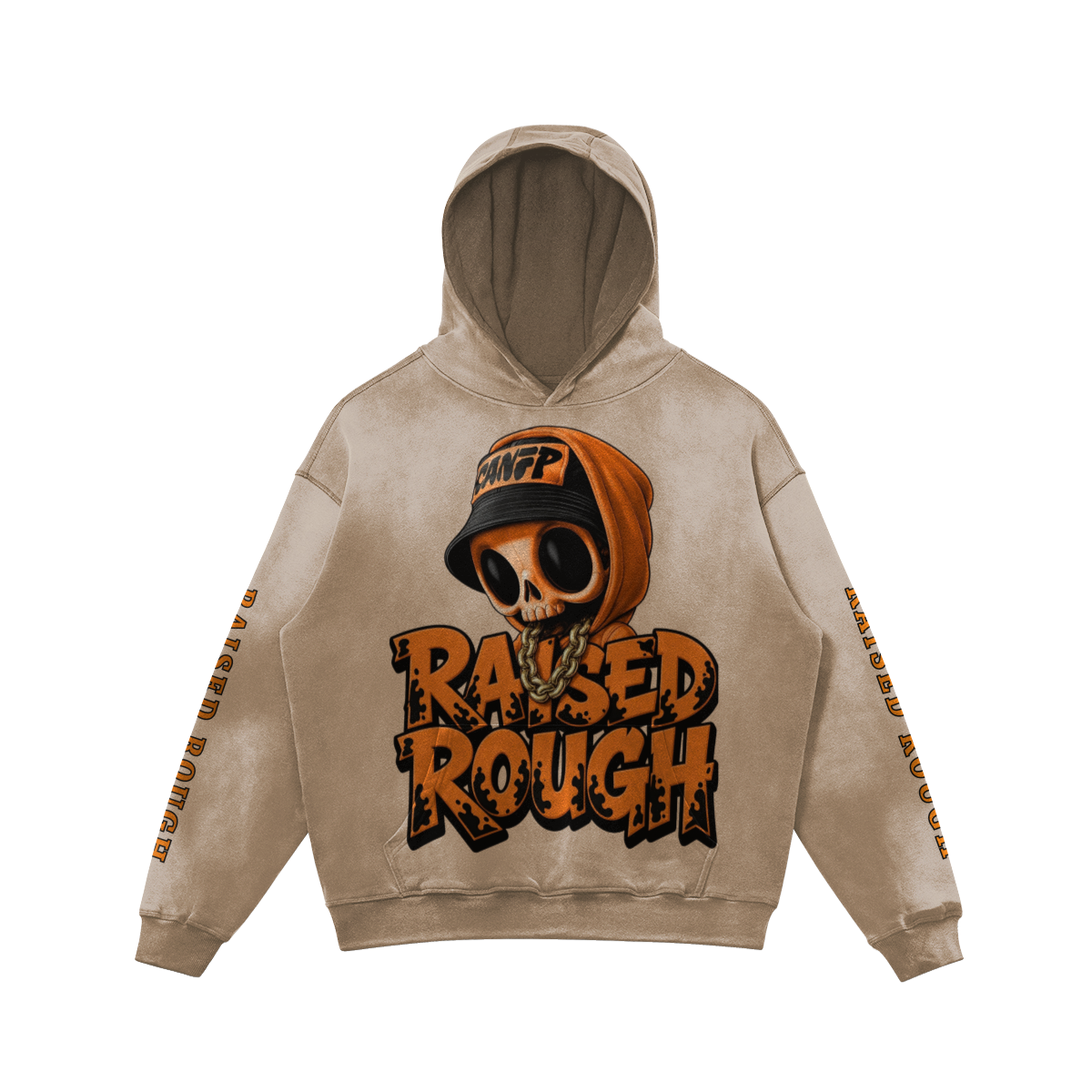 RAISED ROUGH SKULLY Hoodie